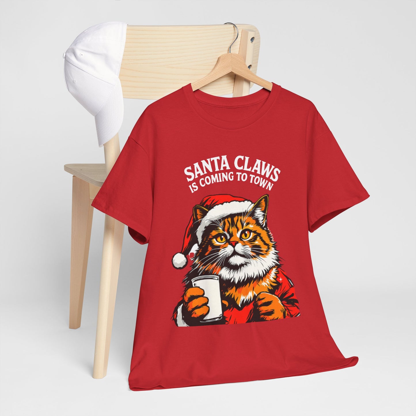 Santa Claws is Coming to Town Cotton Tee
