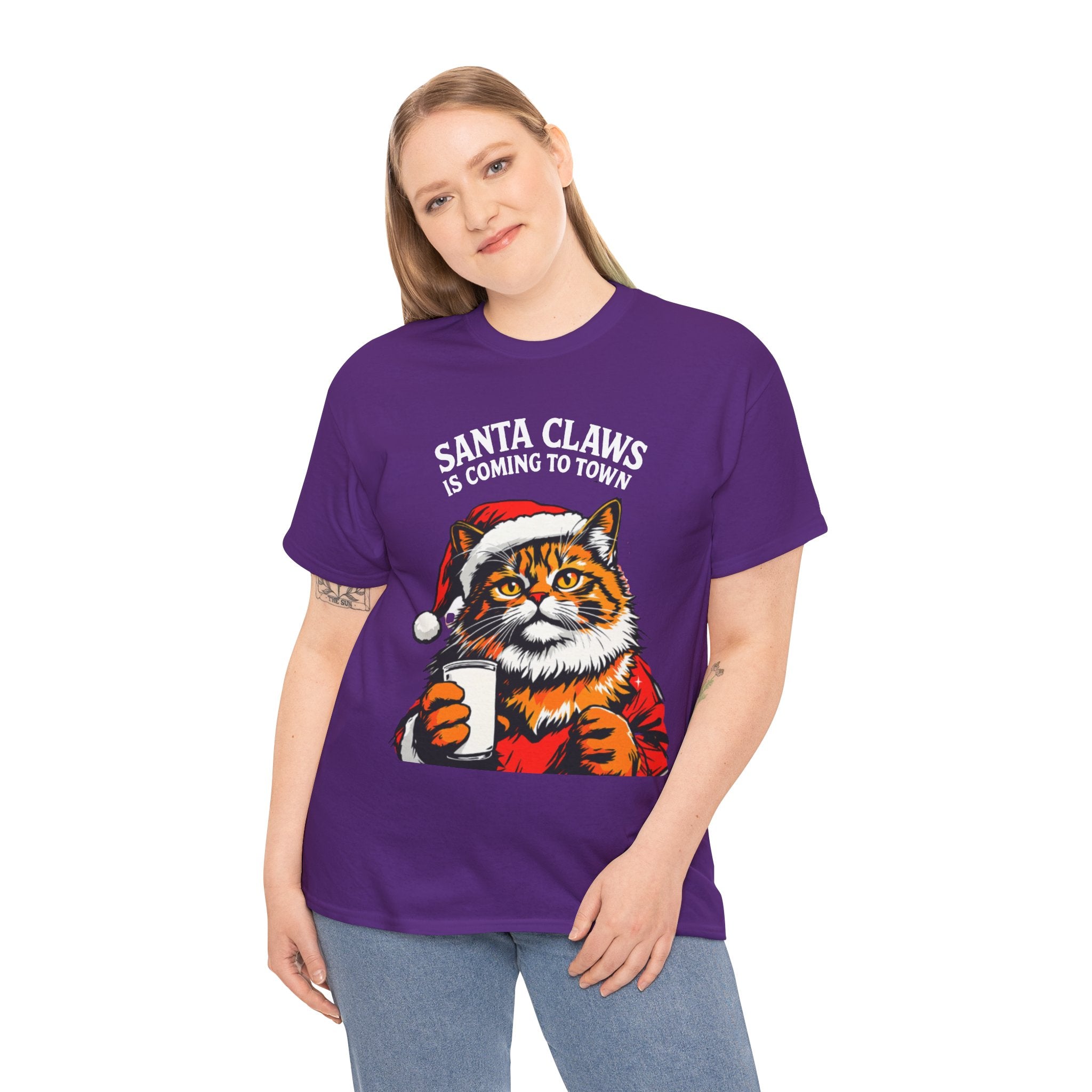 Santa Claws is Coming to Town Cotton Tee