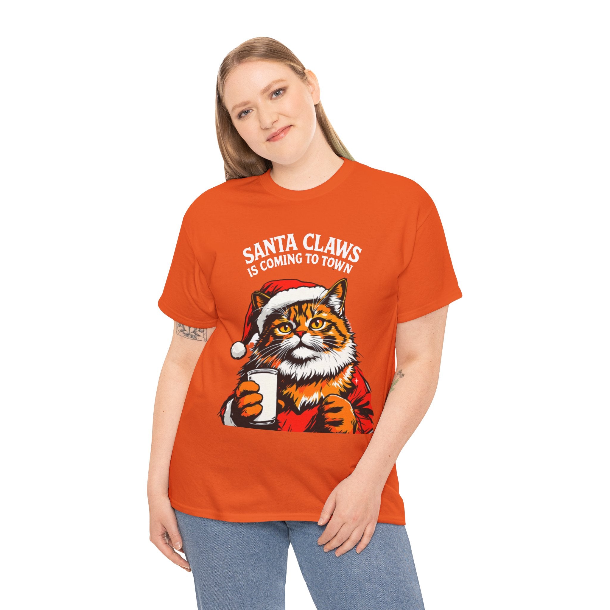 Santa Claws is Coming to Town Cotton Tee