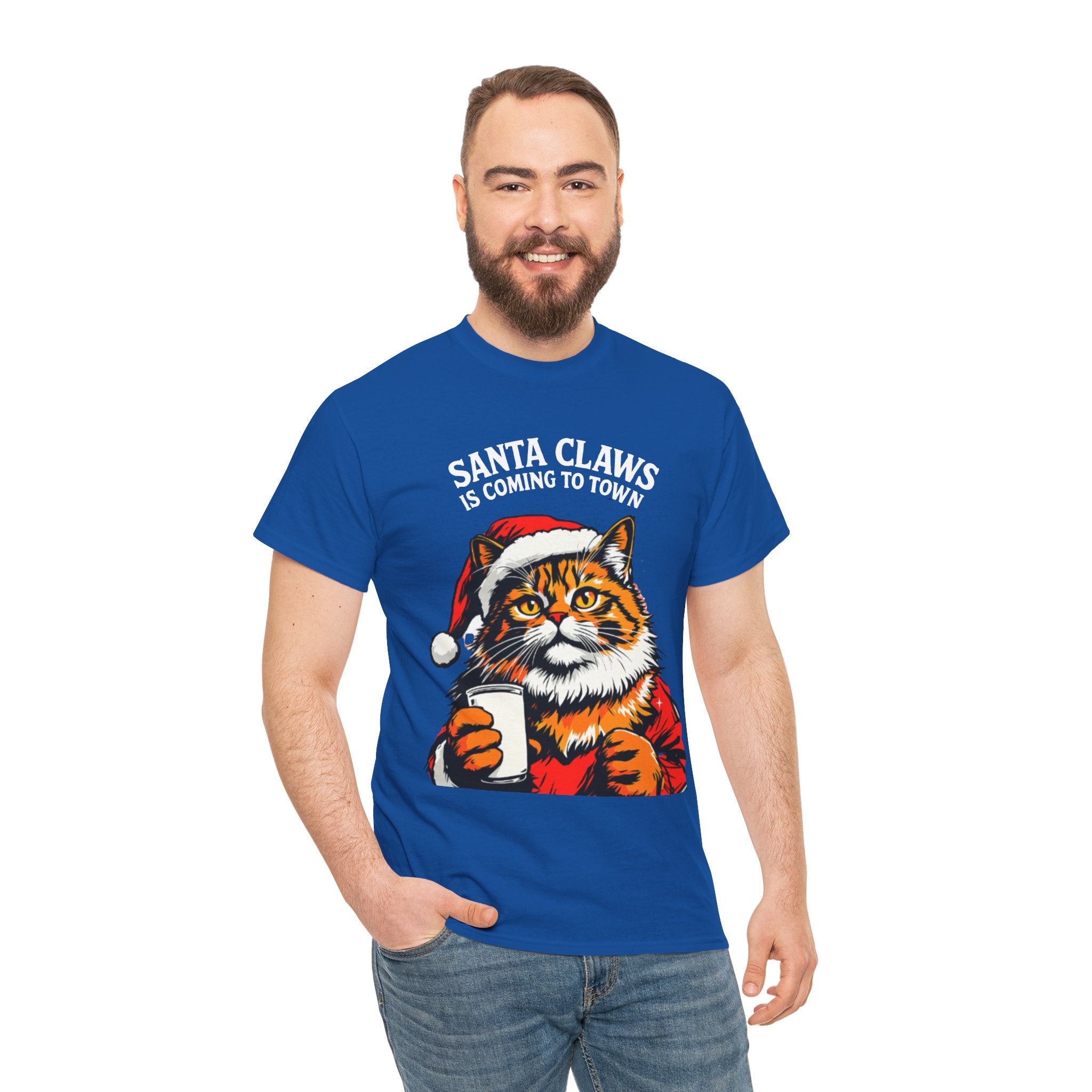 Santa Claws is Coming to Town Cotton Tee