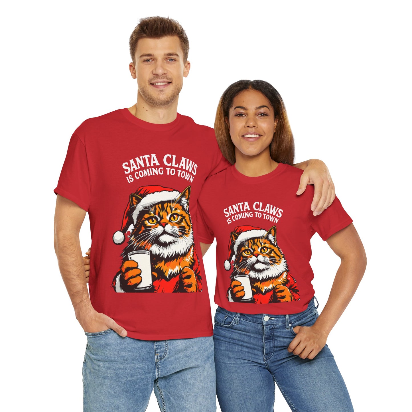 Santa Claws is Coming to Town Cotton Tee