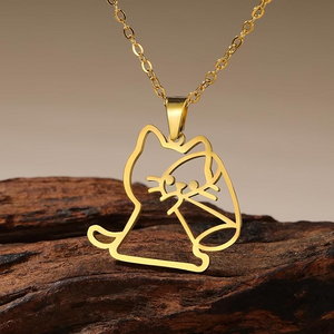 Drinking Cat Necklace