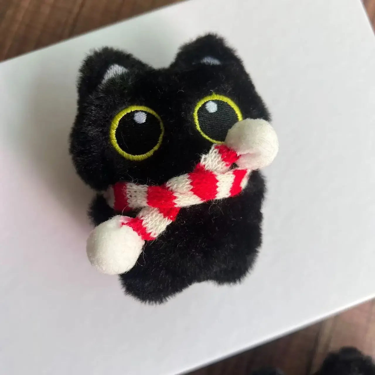 Cartoon Cute Black Cat Key Chain Plush Toy Doll Small Pendant Cuddly Pillow Cushion Ins Black Cat For Boys Girls Birthday Gifts