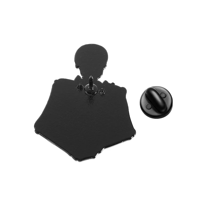 Skeleton Kitten Combination Enamel Pins Halloween Creepy Skull Cats Brooches Backpack Lapel Badge Punk Jewelry Gifts for Friends