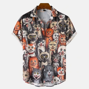 Hawaiian Casual Wear Cat Shirt