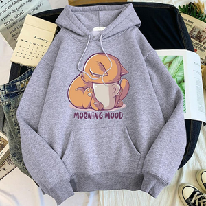 Morning Mood Cat Hoodie