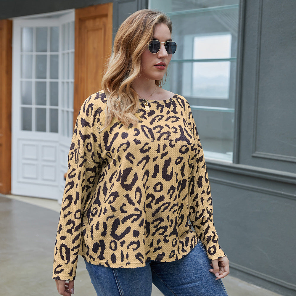 Women's Leopard Print Full Sleeve T-Shirt