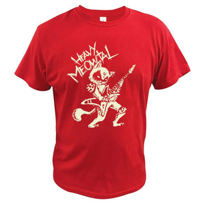 Heavy Meowtal Guitarist Cat T-Shirt