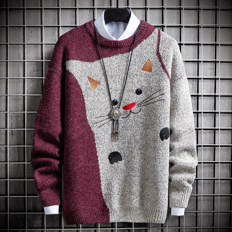 "Staring Smiling Cat" Sweater
