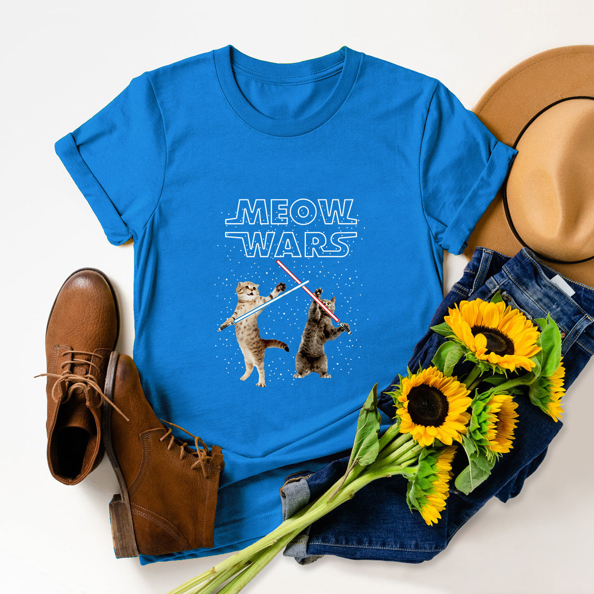 Meow Wars Cat T-Shirt