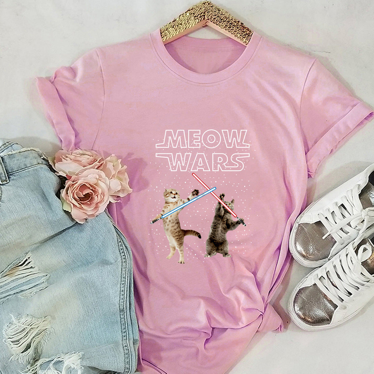 Meow Wars Cat T-Shirt