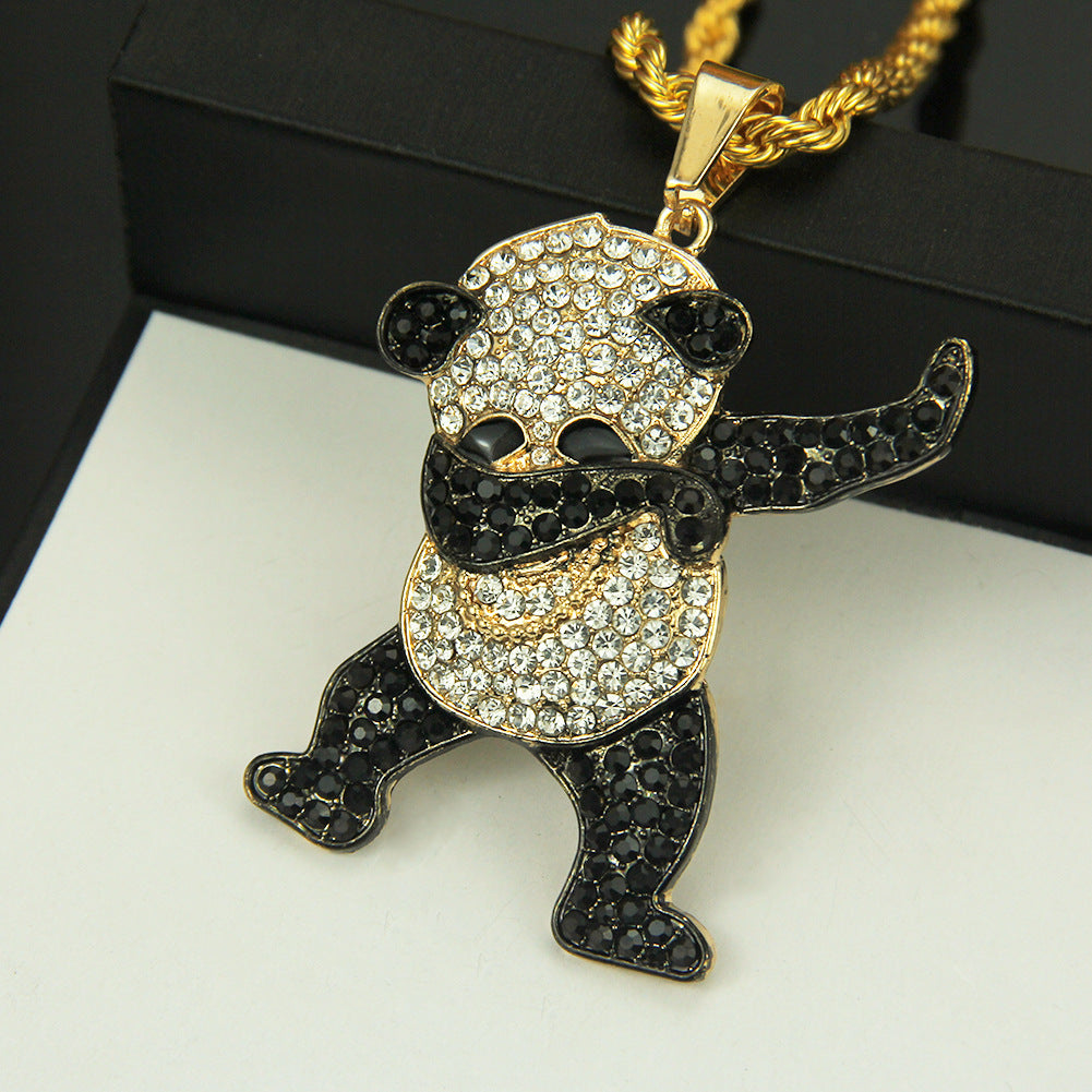 Keorm Hip Hop Panda Necklace