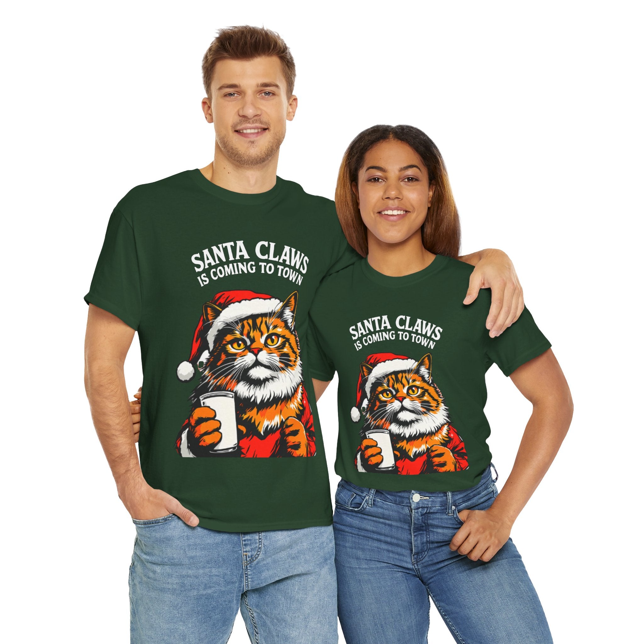 Santa Claws is Coming to Town Cotton Tee