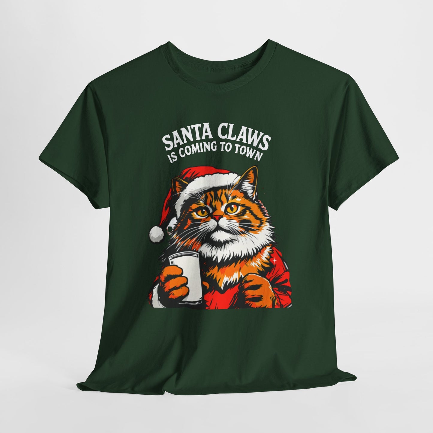 Santa Claws is Coming to Town Cotton Tee