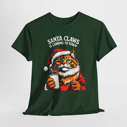Santa Claws is Coming to Town Cotton Tee