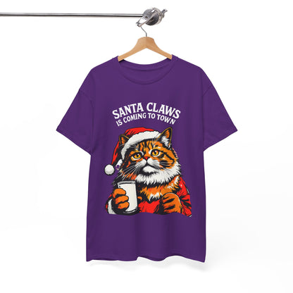 Santa Claws is Coming to Town Cotton Tee