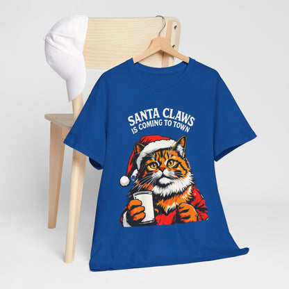 Santa Claws is Coming to Town Cotton Tee