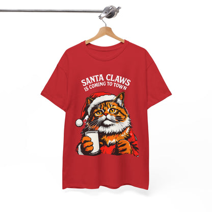 Santa Claws is Coming to Town Cotton Tee