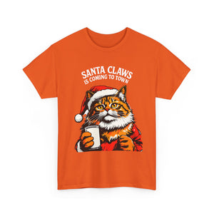 Santa Claws is Coming to Town Cotton Tee
