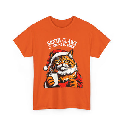 Santa Claws is Coming to Town Cotton Tee