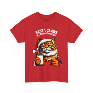 Santa Claws is Coming to Town Cotton Tee