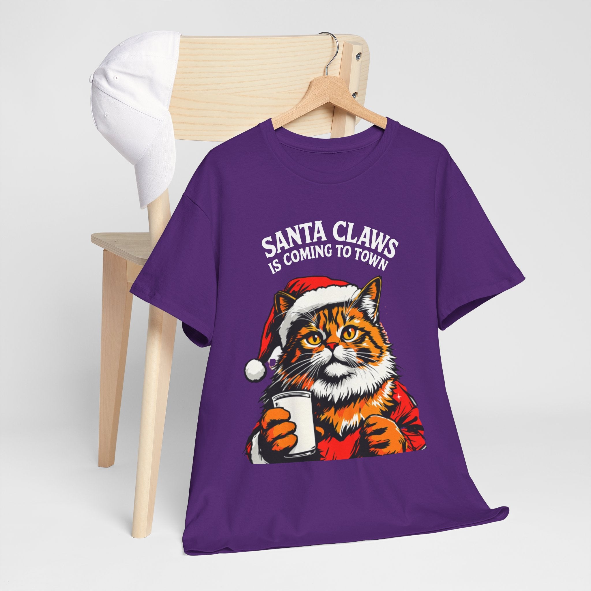 Santa Claws is Coming to Town Cotton Tee