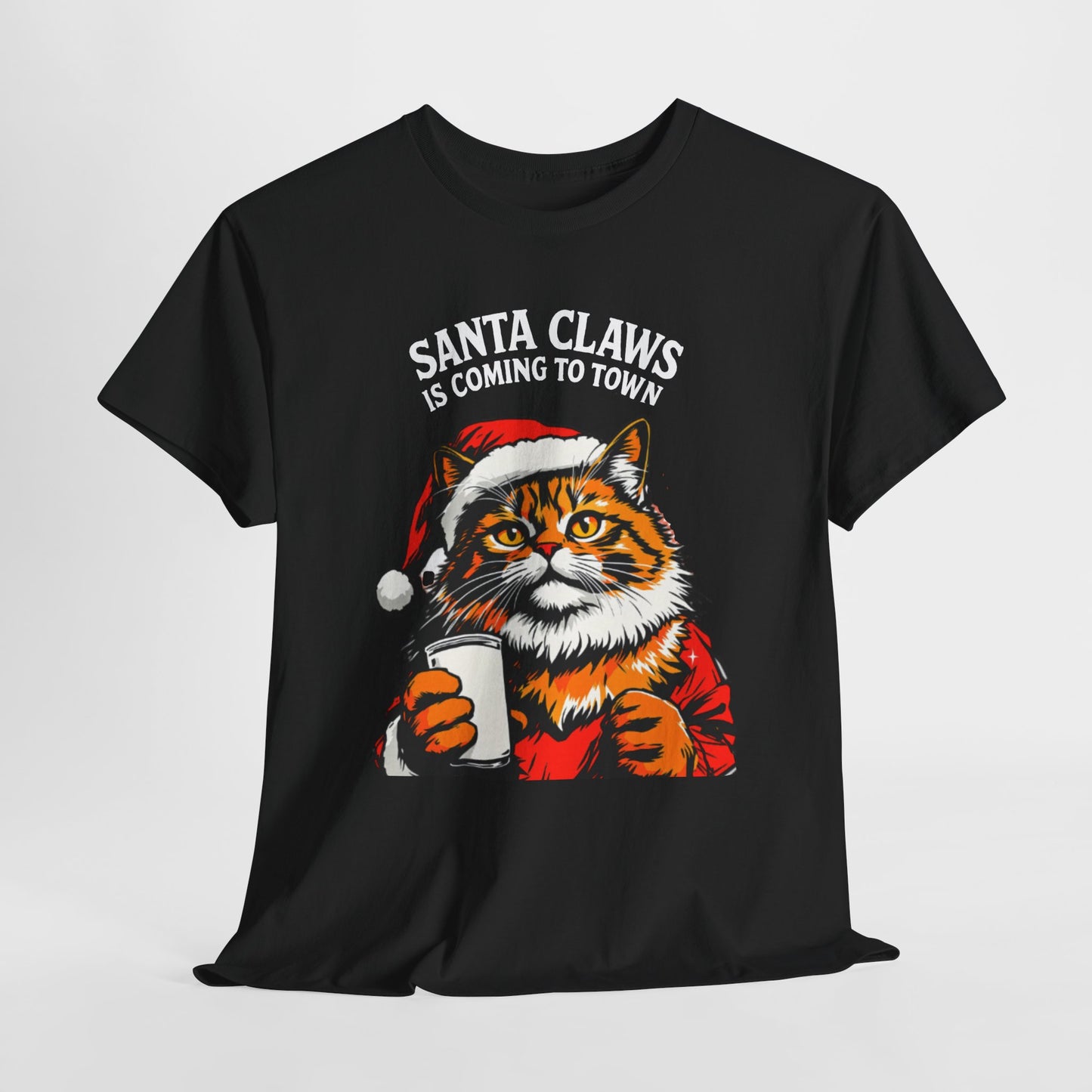 Santa Claws is Coming to Town Cotton Tee