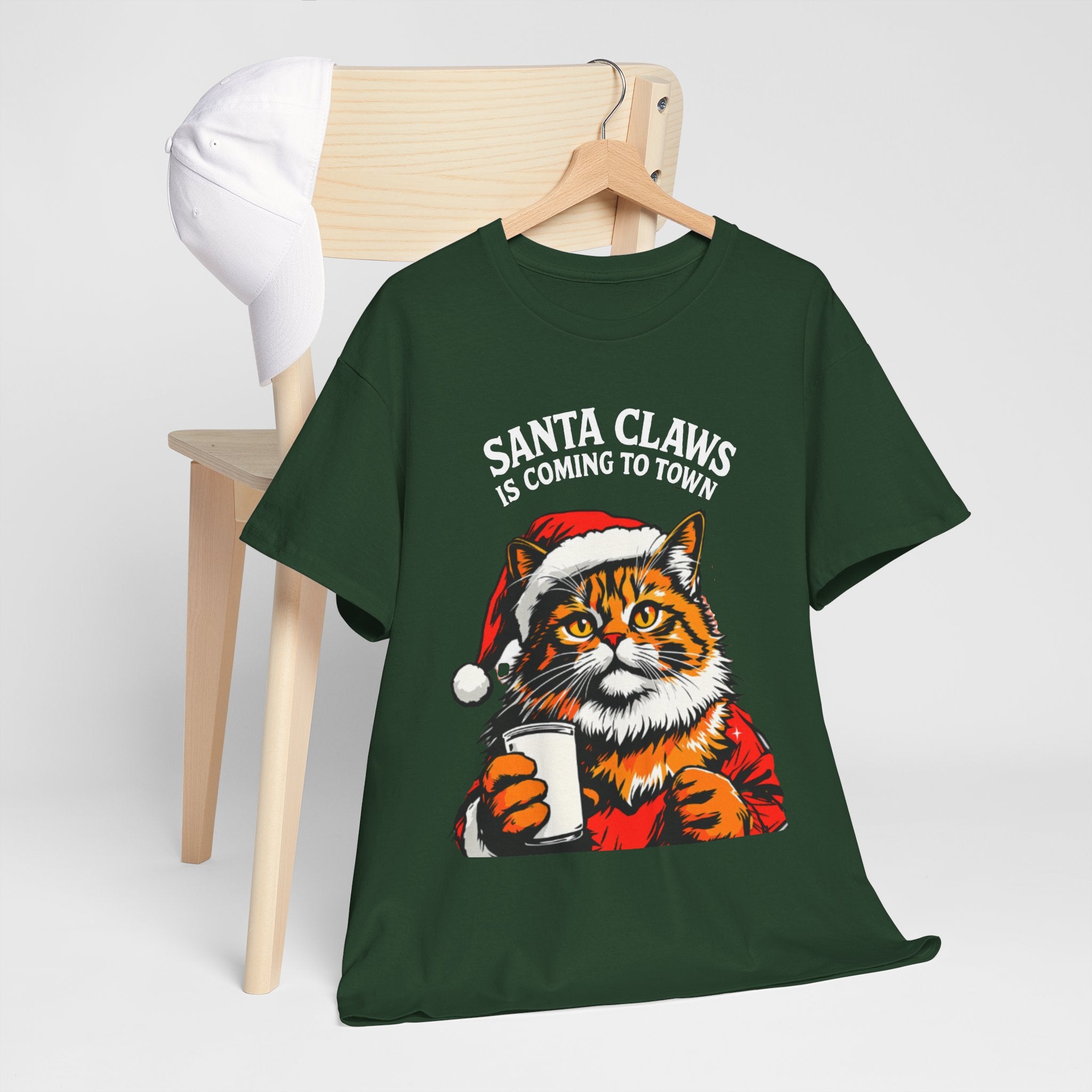 Santa Claws is Coming to Town Cotton Tee