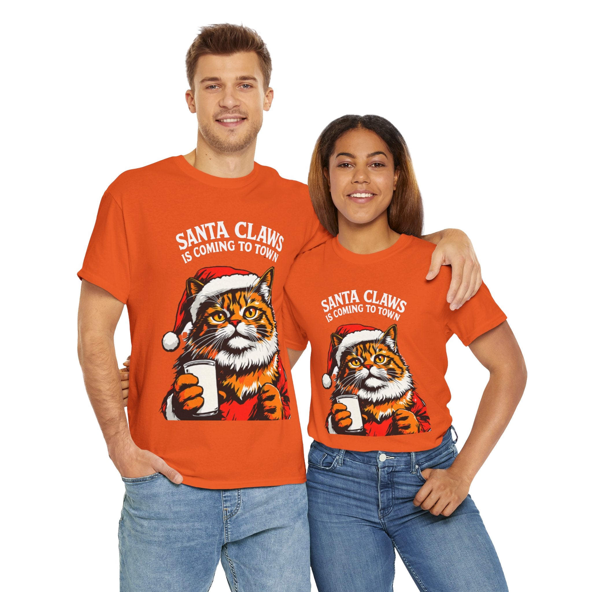 Santa Claws is Coming to Town Cotton Tee