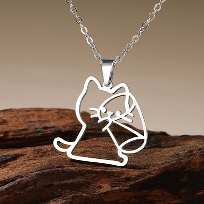 Drinking Cat Necklace