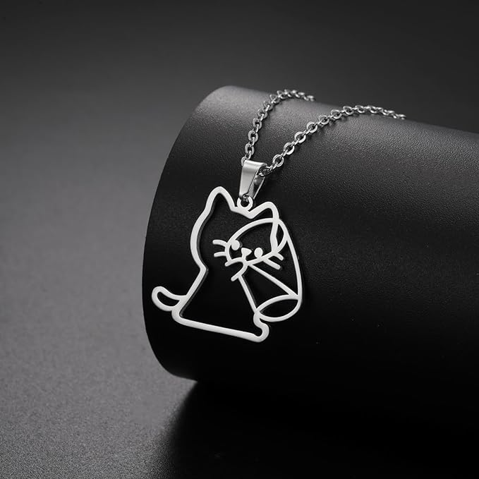 Drinking Cat Necklace
