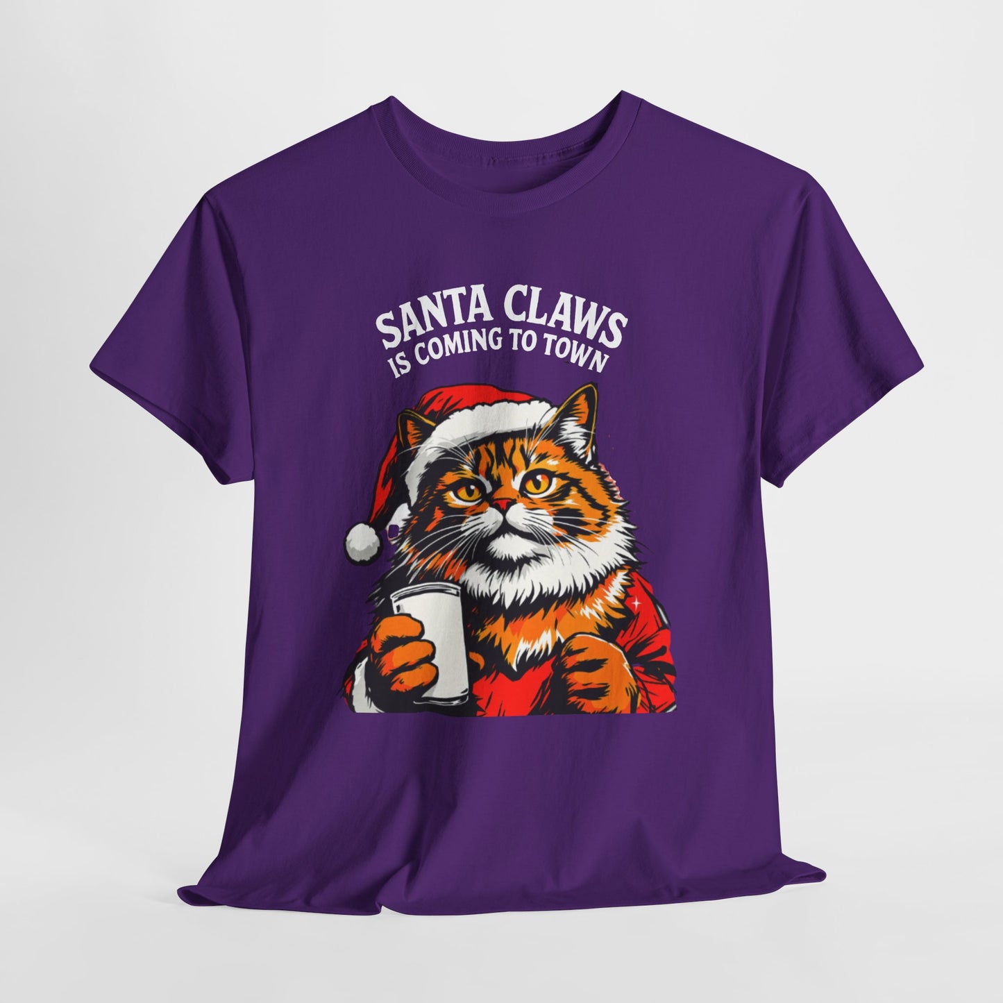 Santa Claws is Coming to Town Cotton Tee