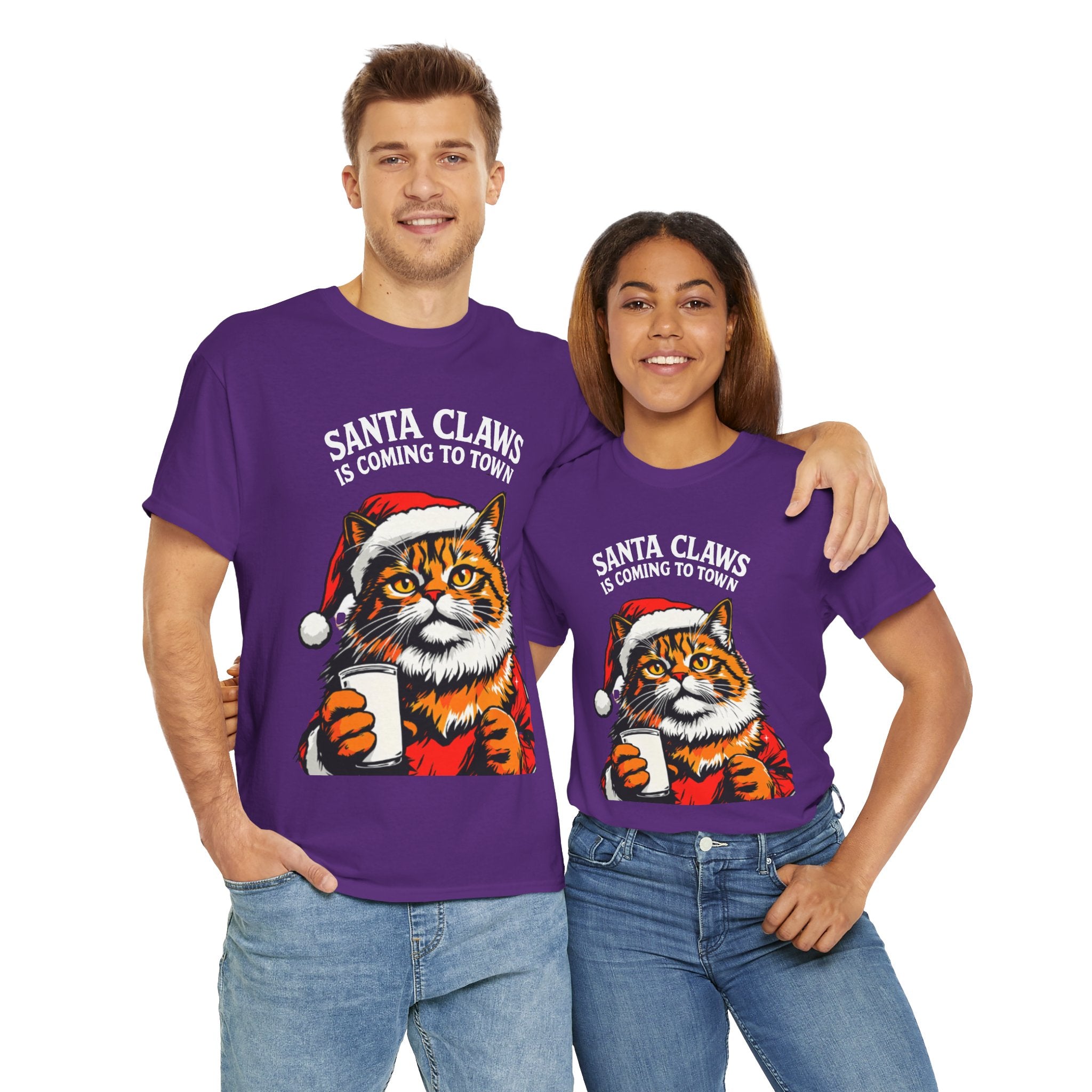 Santa Claws is Coming to Town Cotton Tee