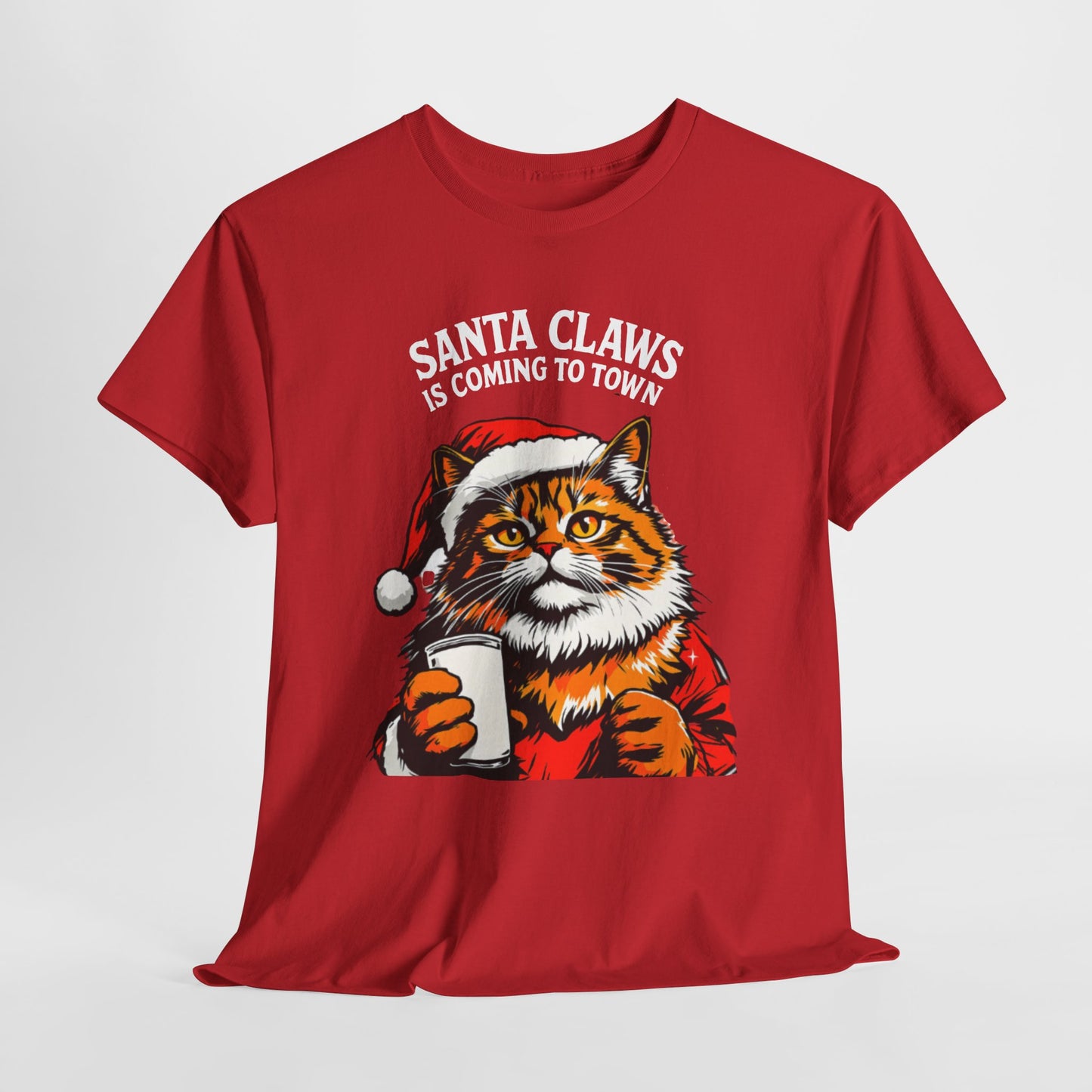 Santa Claws is Coming to Town Cotton Tee