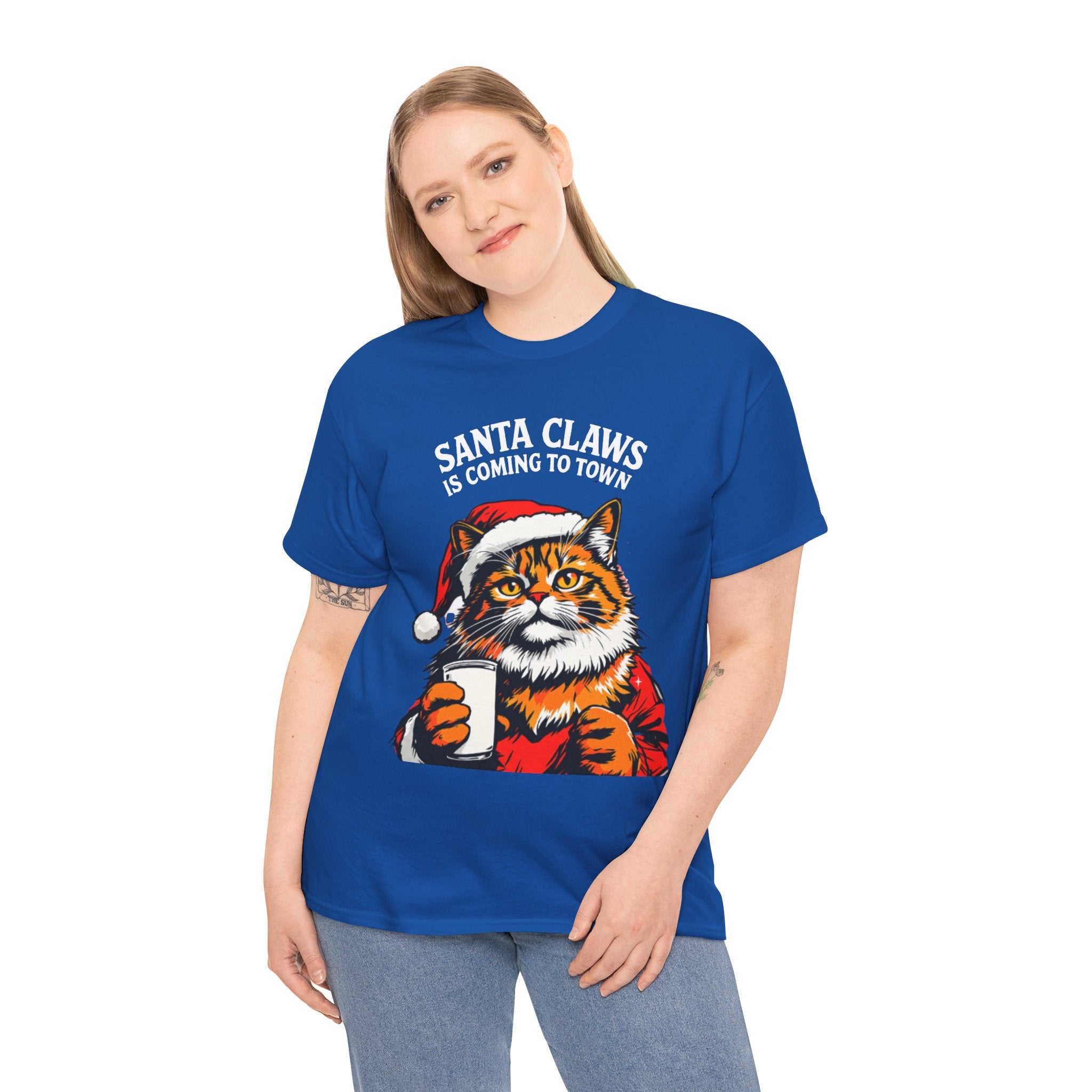 Santa Claws is Coming to Town Cotton Tee