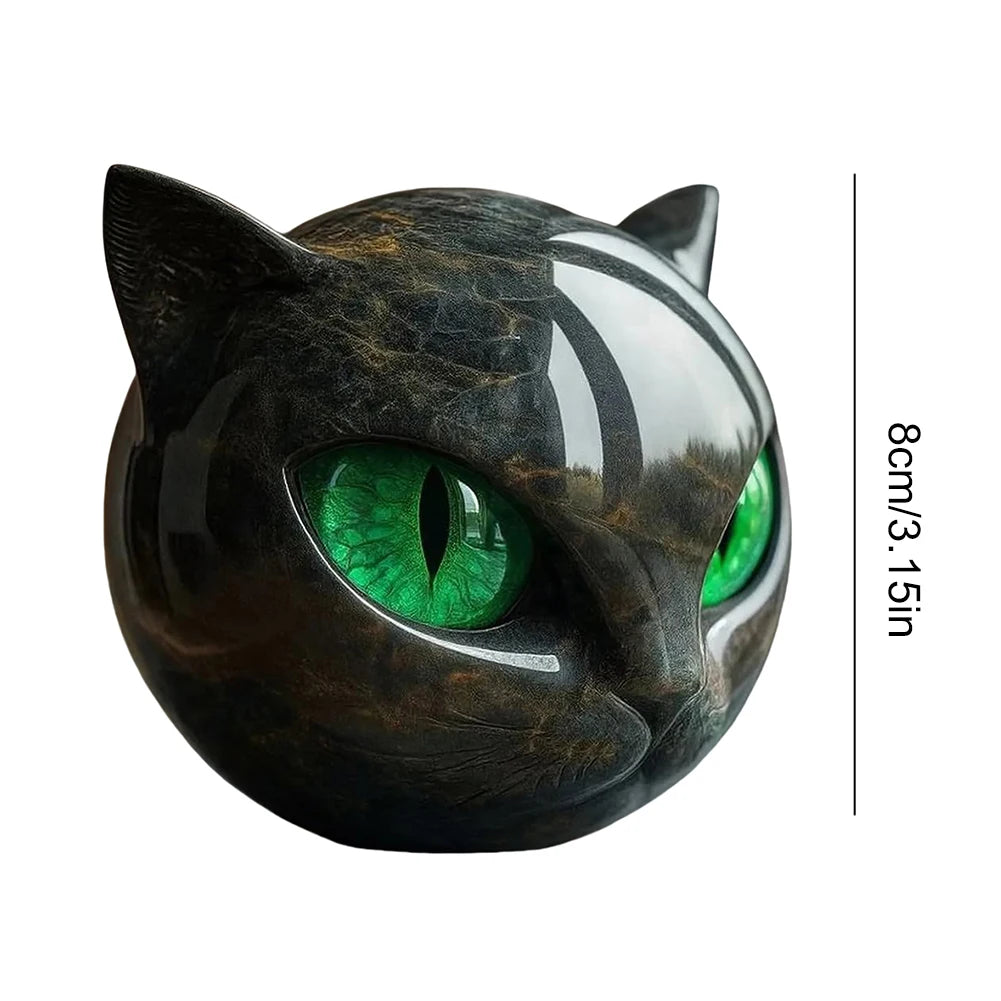 Black Cat Figurine Luxury Black Cat Stone Sculpture Ornaments Black Obsidian Crystal Gemstone Cat Healing Stone Decor Craft Gift