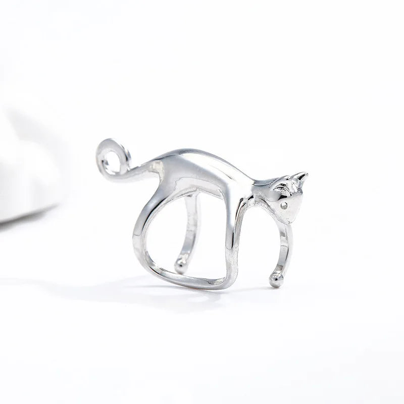 1PC Cute Cat Ear Clips for Women Unique Design Silvery Cats Ears Cuff No Piercing Earrings Birthday Party Gifts Jewelry