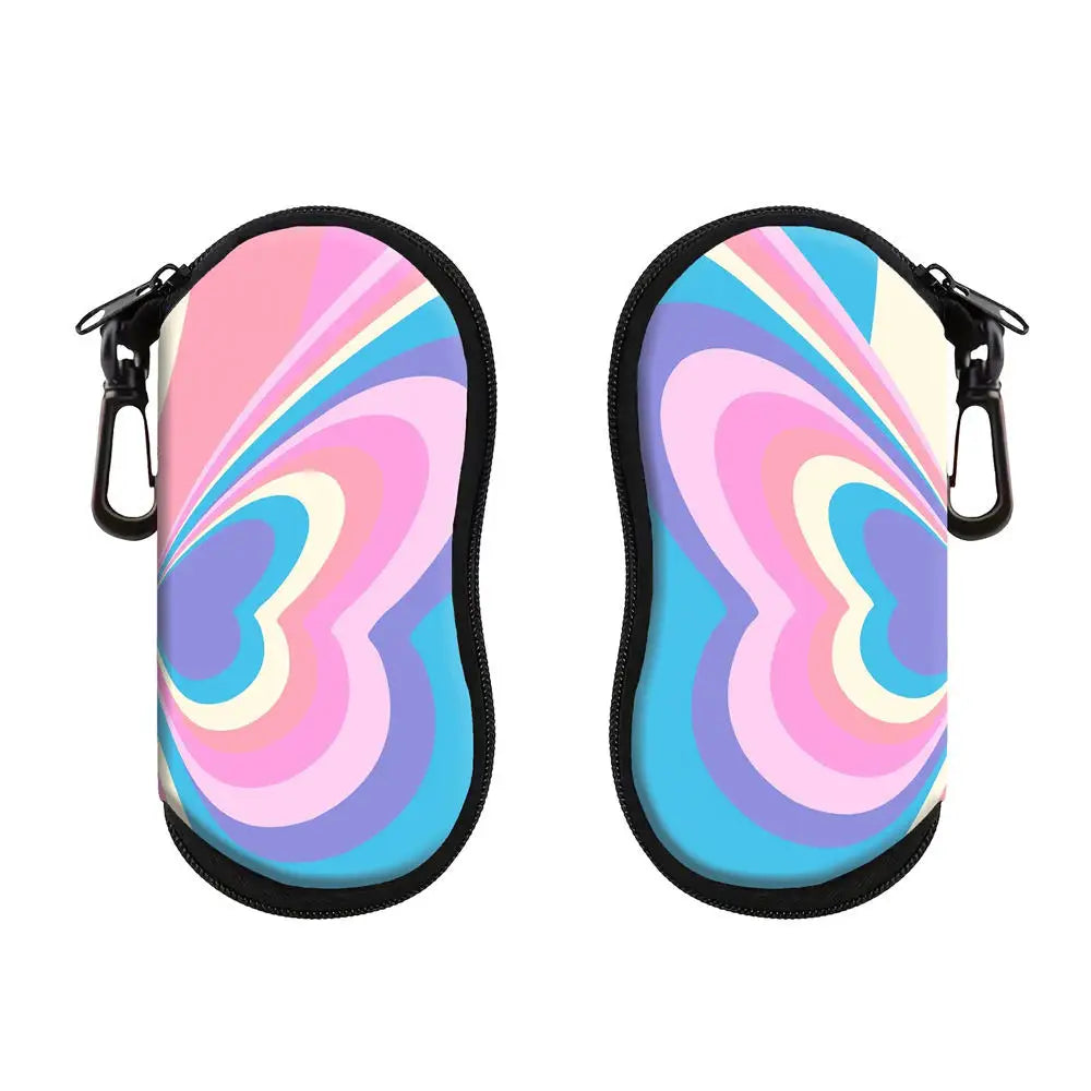 Vintage Flowers Sunglasses Case Glasses Case For Women Men Cute Black Cat Printed Eyeglasses Case Glasses Box With Zipper