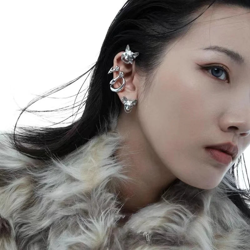 Blaze Feline Earrings