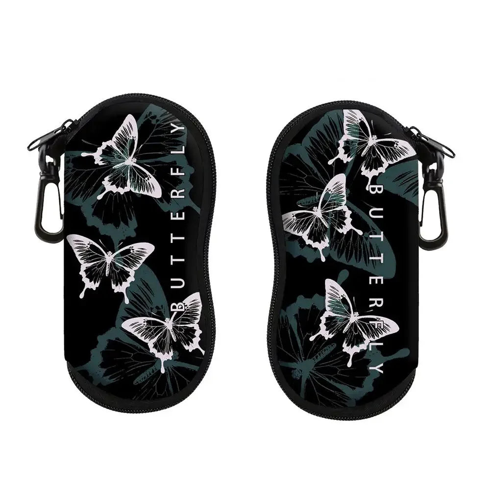 Vintage Flowers Sunglasses Case Glasses Case For Women Men Cute Black Cat Printed Eyeglasses Case Glasses Box With Zipper
