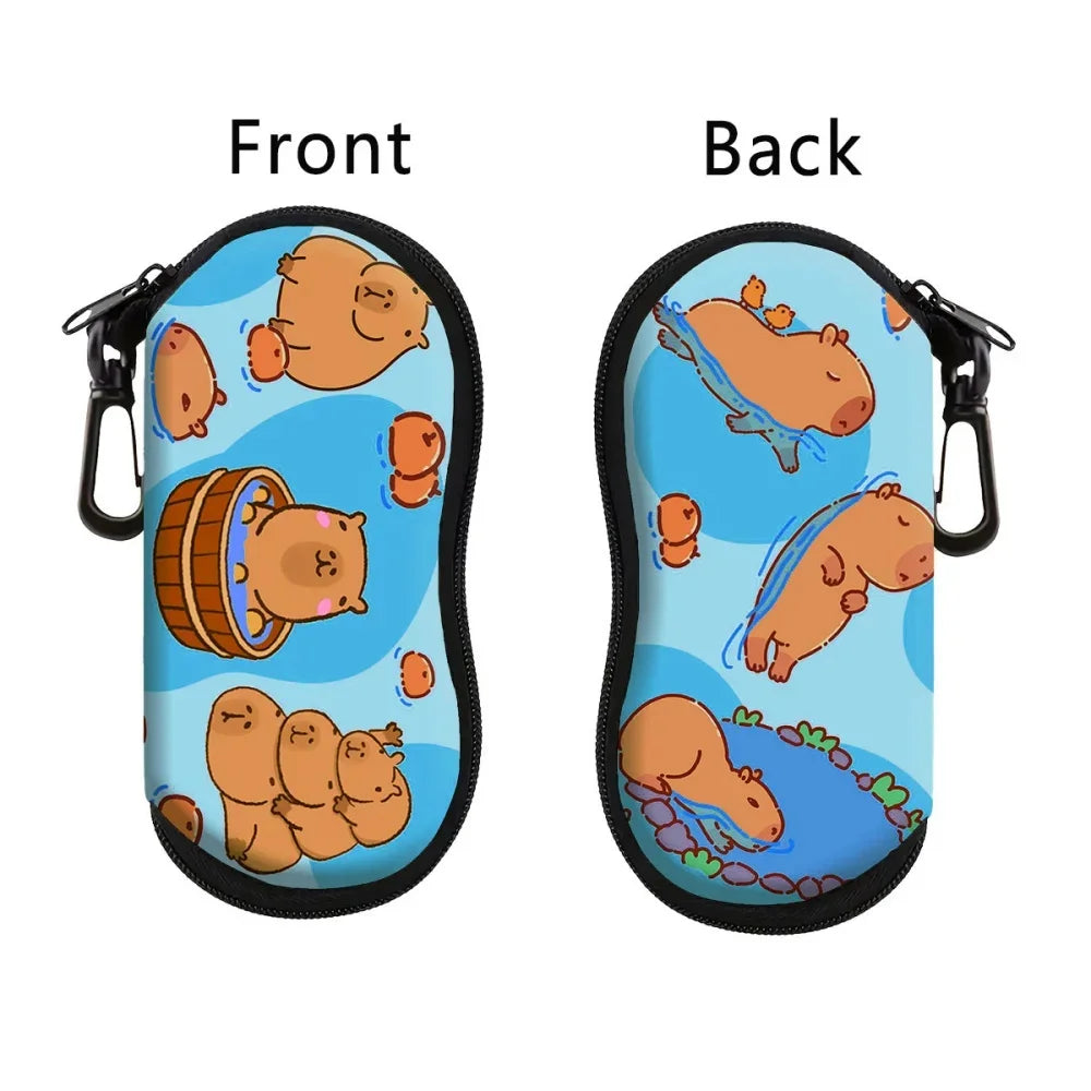 Vintage Flowers Sunglasses Case Glasses Case For Women Men Cute Black Cat Printed Eyeglasses Case Glasses Box With Zipper