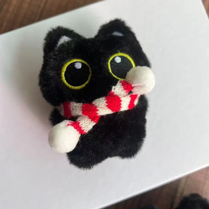 Cartoon Cute Black Cat Key Chain Plush Toy Doll Small Pendant Cuddly Pillow Cushion Ins Black Cat For Boys Girls Birthday Gifts
