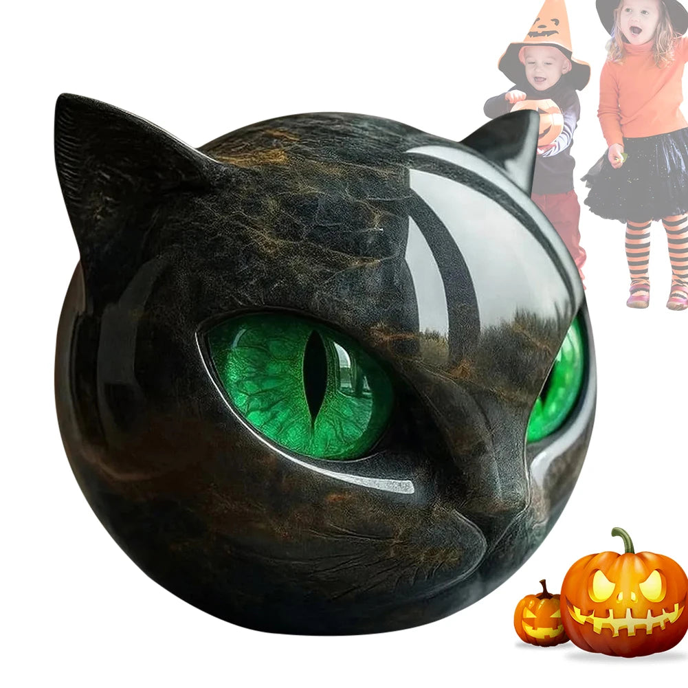 Black Cat Figurine Luxury Black Cat Stone Sculpture Ornaments Black Obsidian Crystal Gemstone Cat Healing Stone Decor Craft Gift