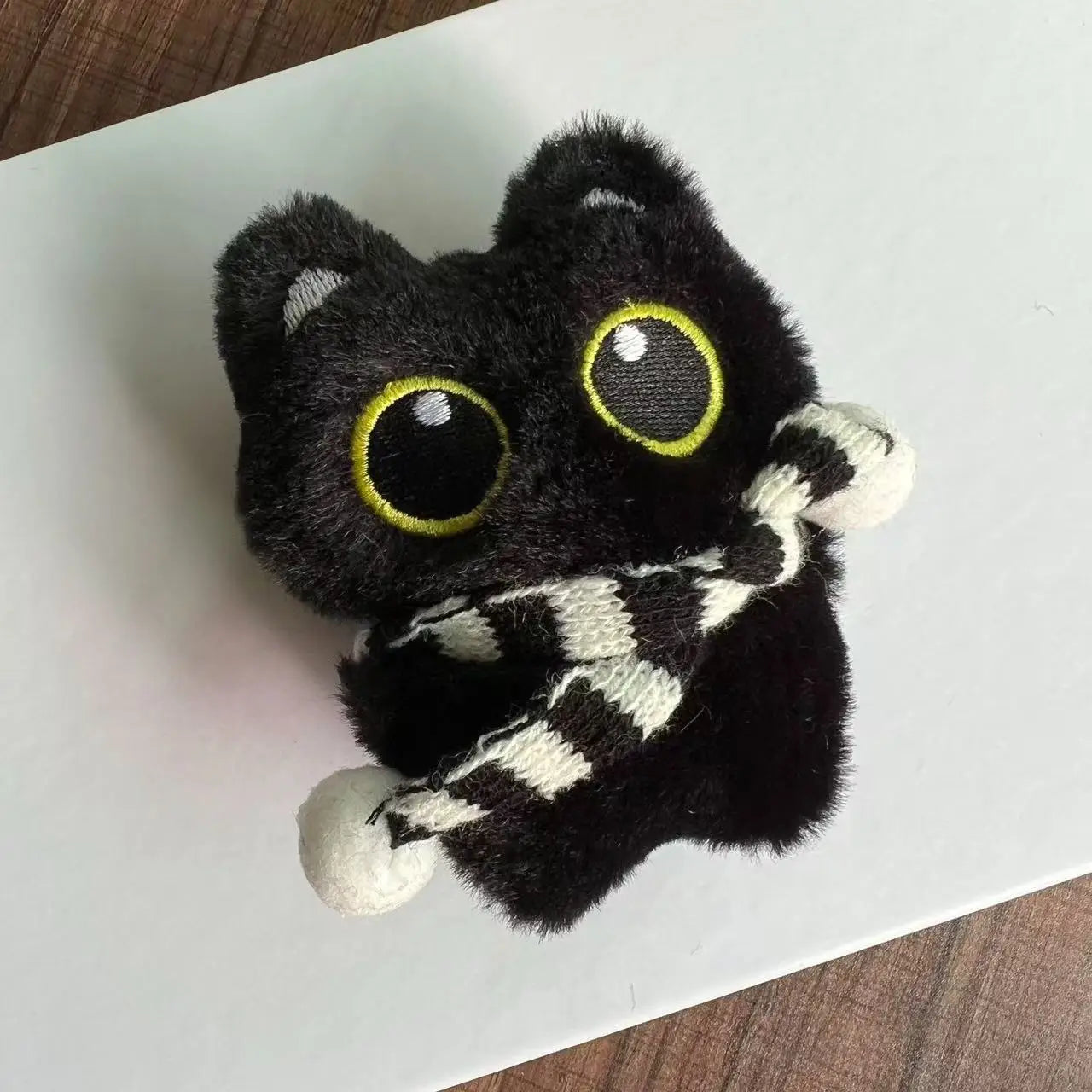 Cartoon Cute Black Cat Key Chain Plush Toy Doll Small Pendant Cuddly Pillow Cushion Ins Black Cat For Boys Girls Birthday Gifts