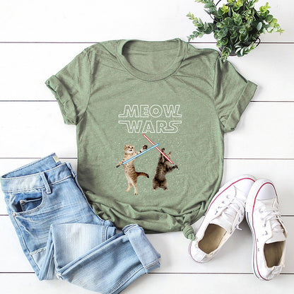 Meow Wars Cat T-Shirt