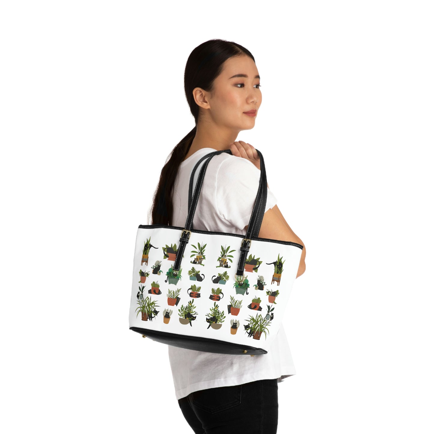 Vegan Cat Leather Handbag