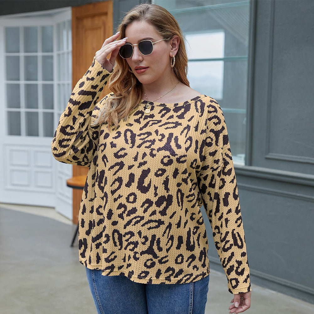 Women's Leopard Print Full Sleeve T-Shirt