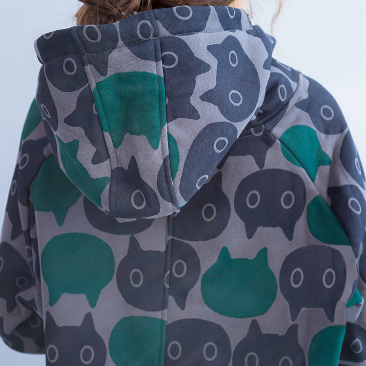 Cat Face Fashion Hoodie
