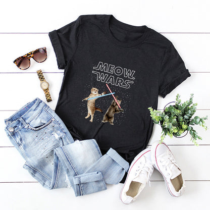 Meow Wars Cat T-Shirt