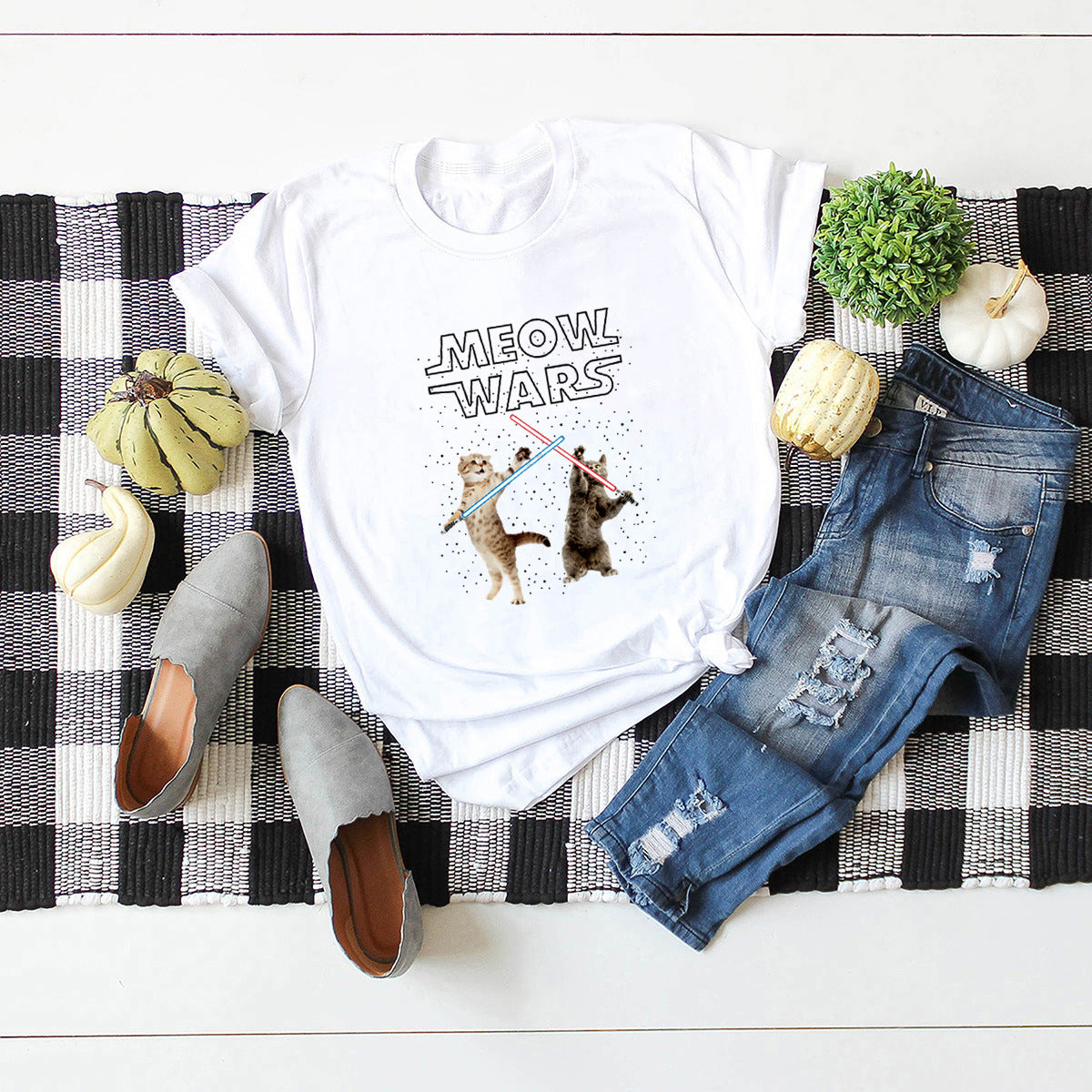 Meow Wars Cat T-Shirt